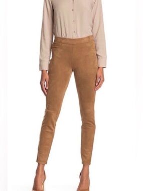 Max studio Faux Suede Skinny Pants XL Back Pockets Minimalist Neutral Fall